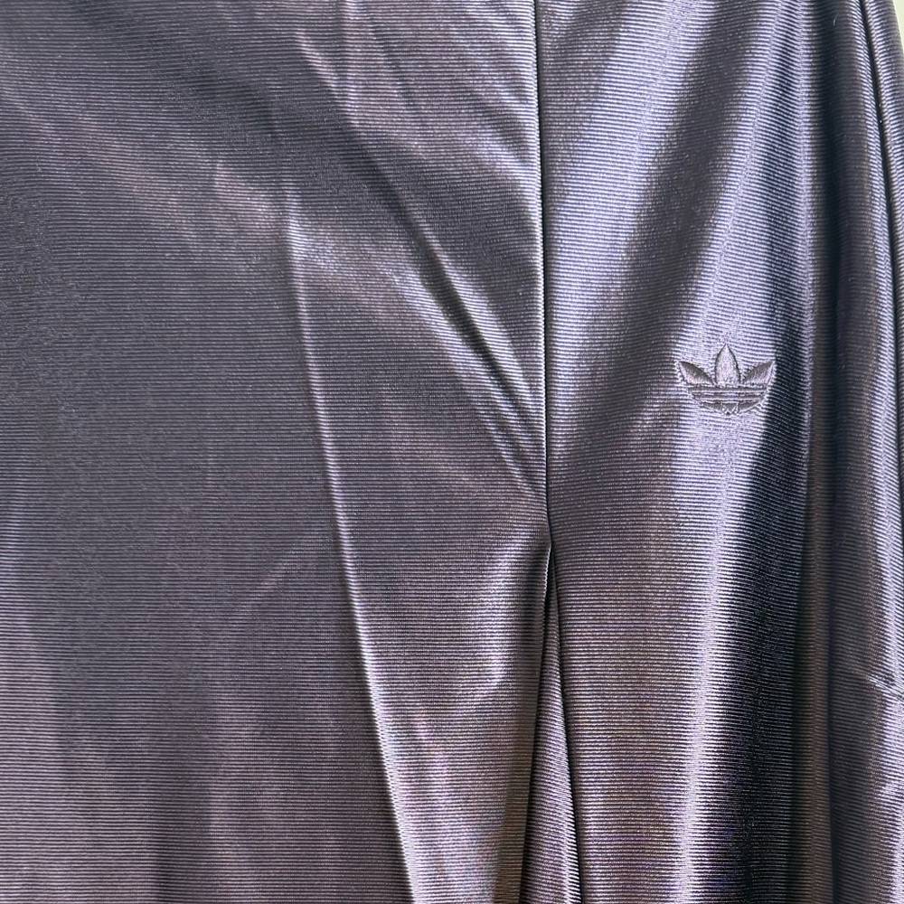 Adidas Originals Midi Asymmetrical High Rise Satin Skirt‎ in Shiny Purple Sz 2 - Picture 11 of 12
